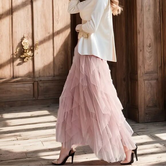 Fluffy Mesh Tutu Skirt - Fashionable Casual Style - Rich Solid Tulle - Picture 1 of 7